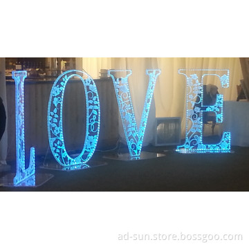 Outdoor /Indoor Advertising Acrylic LED Illuminated 3D Dimentional Sign Letters